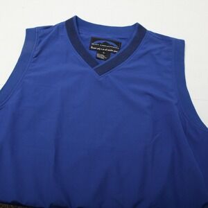 Sun Mountain Vest Mens XL Blue V-Neck Windbreaker Golf Pullover Lightweight